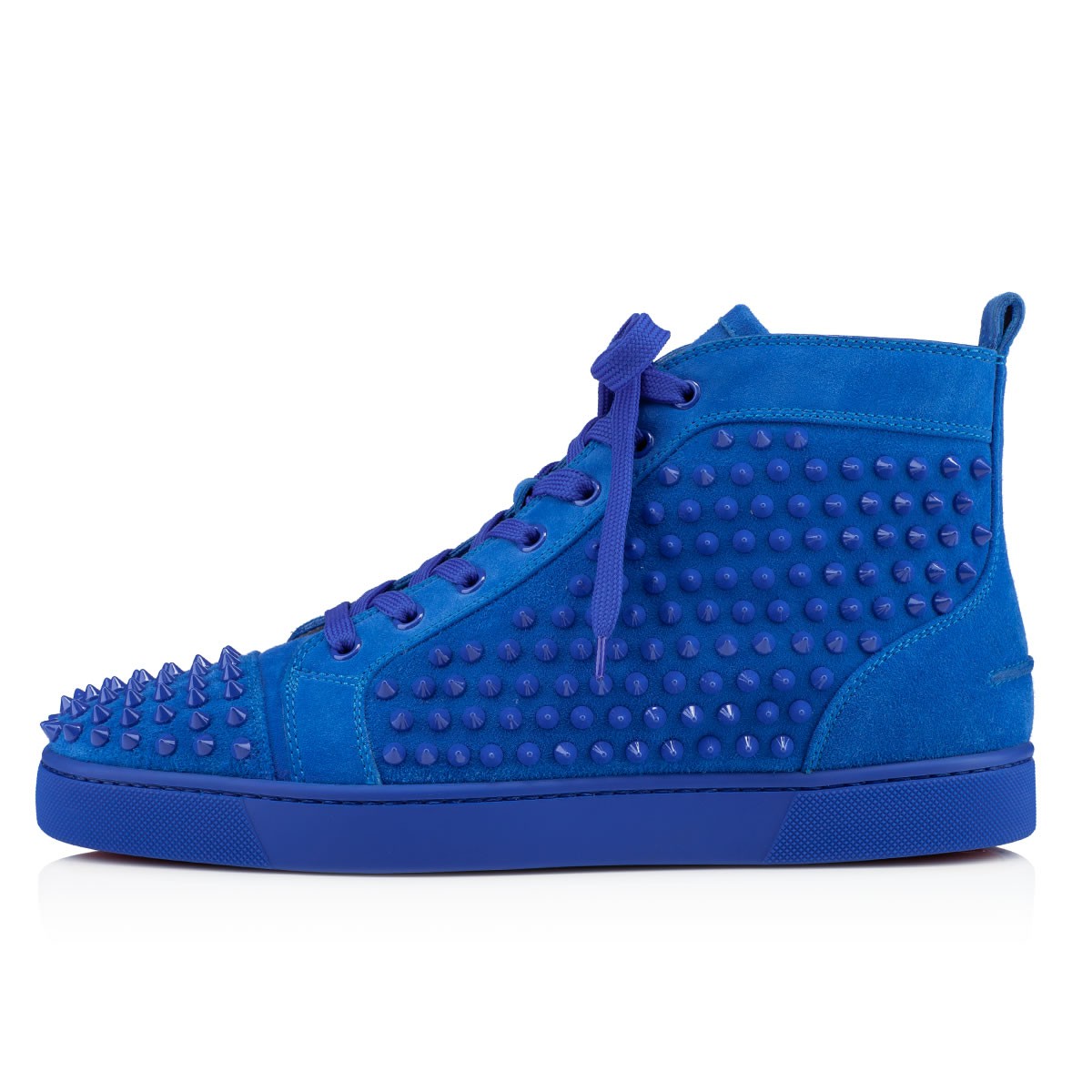 Christian louboutin Louis Spikes Mens Flat in Blue for Men | Lyst