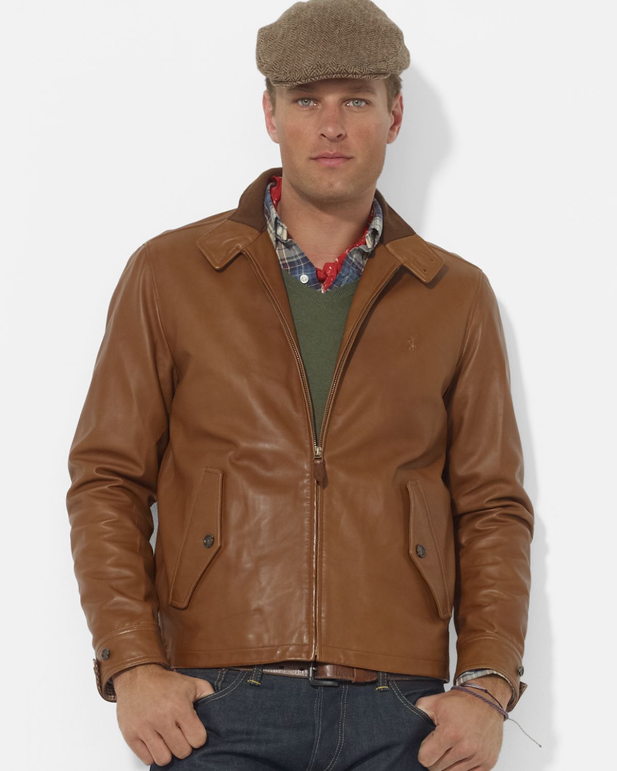 Lyst - Ralph Lauren Polo Leather Barracuda Jacket in Brown for Men
