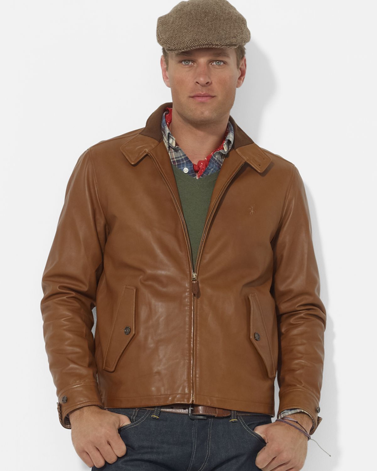 Lyst - Ralph lauren Polo Leather Barracuda Jacket in Brown for Men