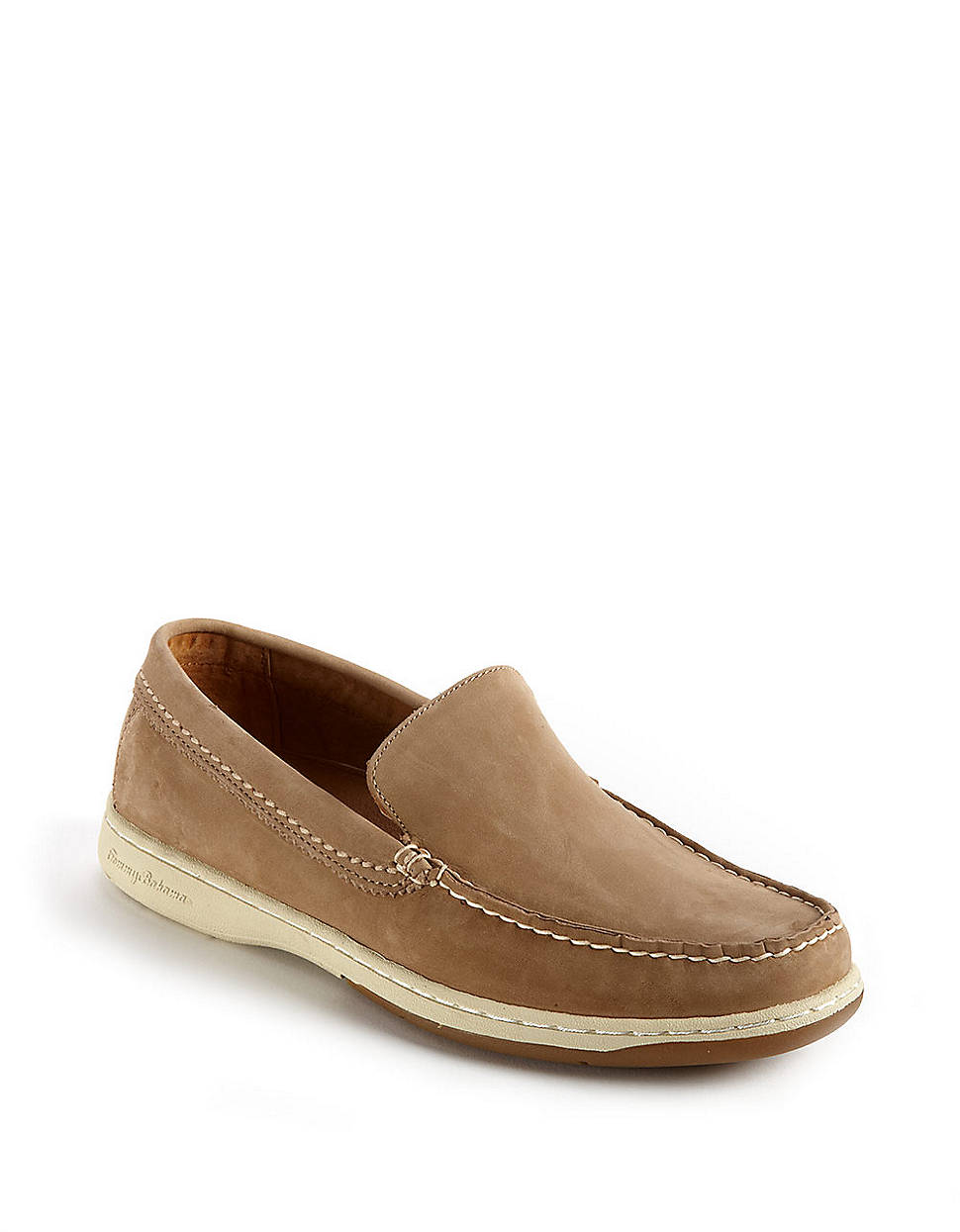 Tommy Bahama Alexander Suede Venetian Slip-on Boat Shoes in Brown for ...