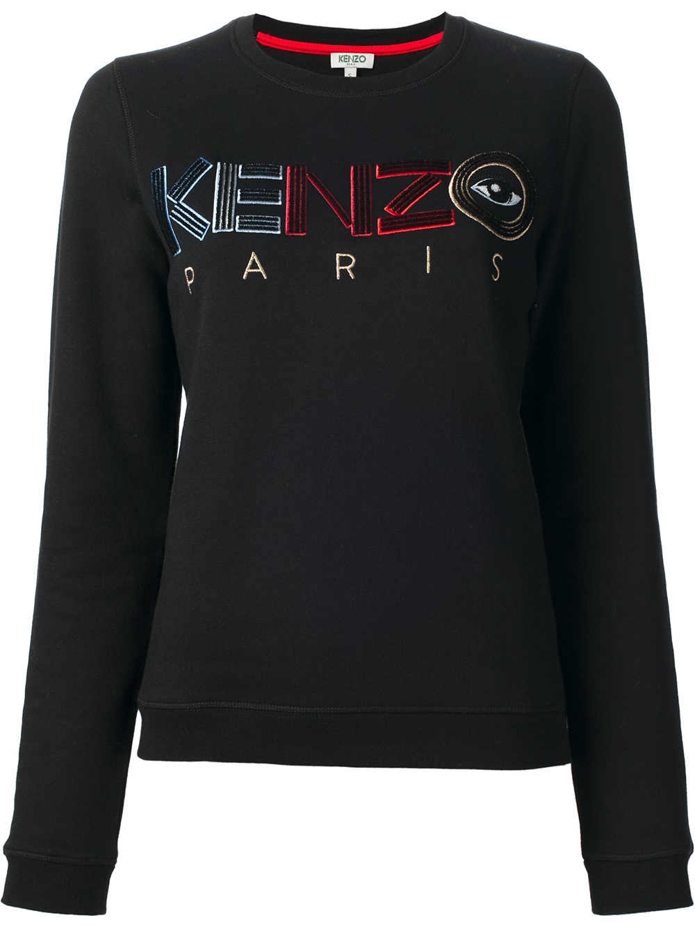 Lyst - Kenzo Embroidered Logo Sweatshirt in Black