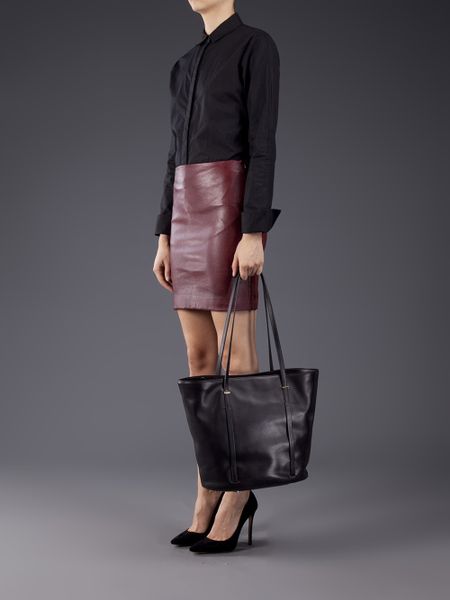 The Row The Row Large Tote Bag in Black | Lyst