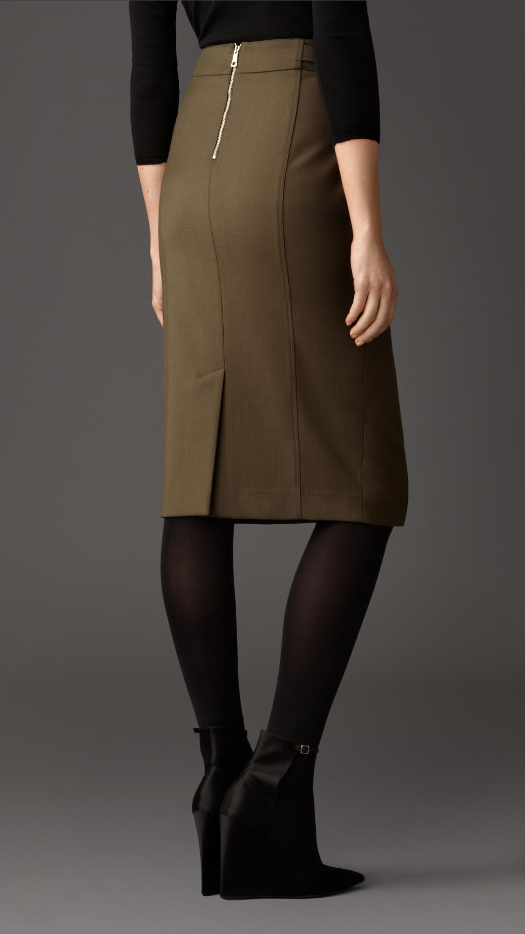 military green skirt