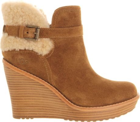 Ugg Anais Wedge Ankle Boot in Brown (chestnut) | Lyst