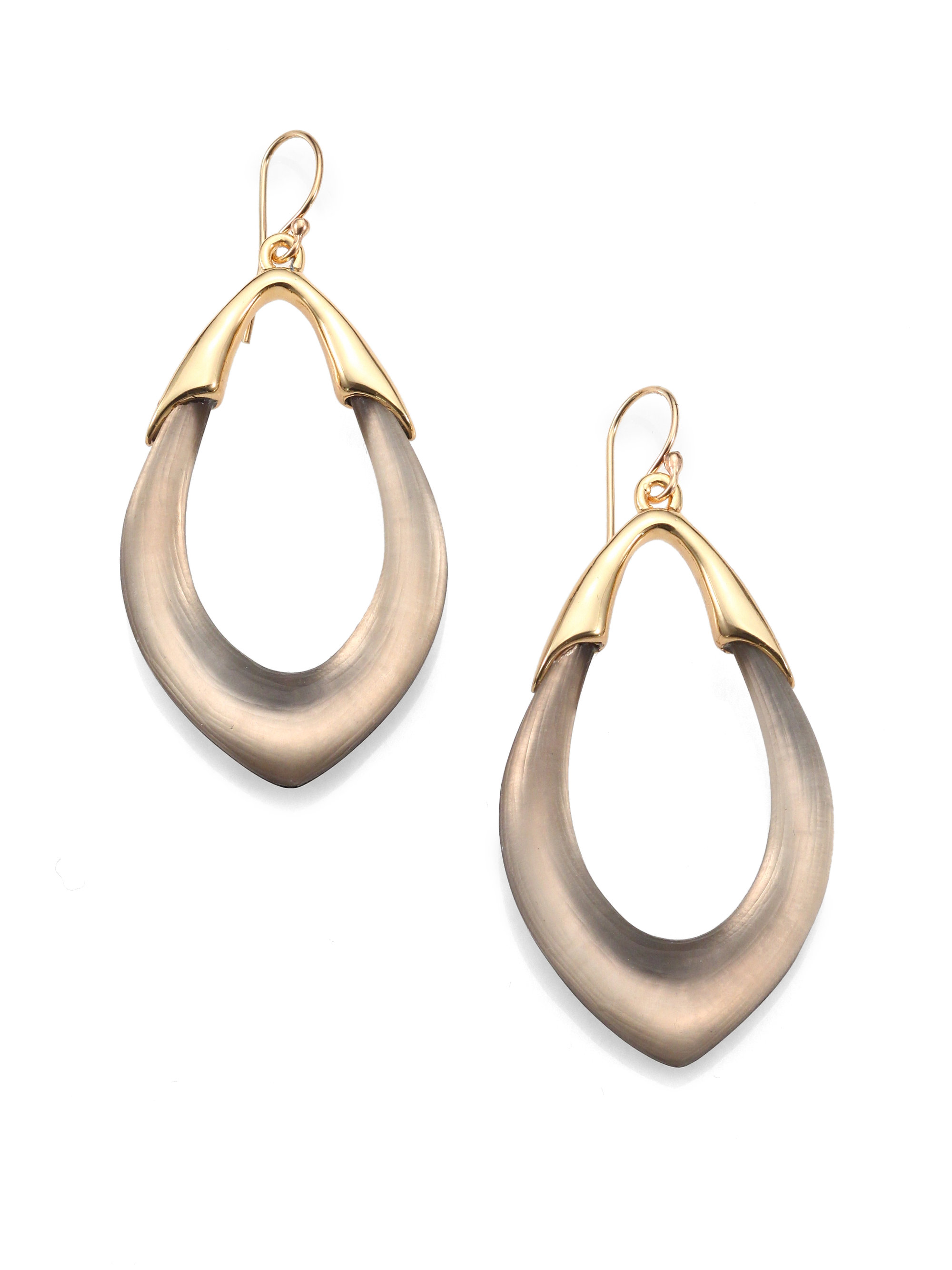 Lyst Alexis Bittar Lucite Orbit Link Drop Earrings Grey In Metallic Gallery