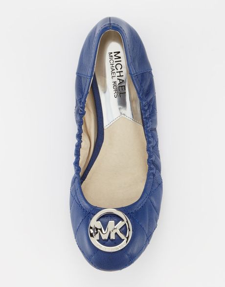 Michael Michael Kors Fulton Quilted Ballerina Flat in Blue (SAPPHIRE ...