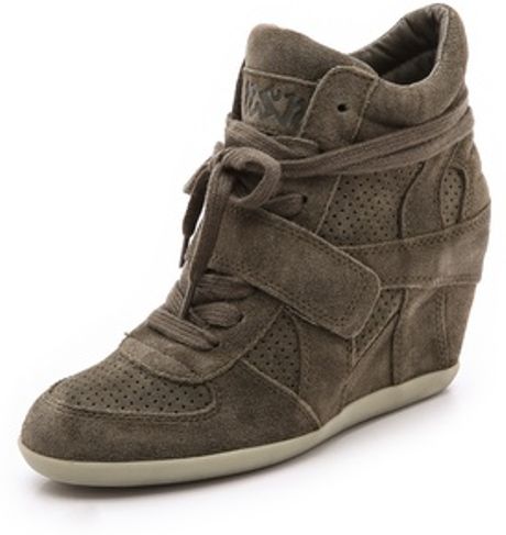 Ash Bowie Wedge Sneakers in Gray | Lyst