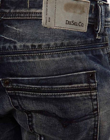 Diesel Jeans Krayver Slim 818d Mid Wash Colur Mutation in Black for Men ...