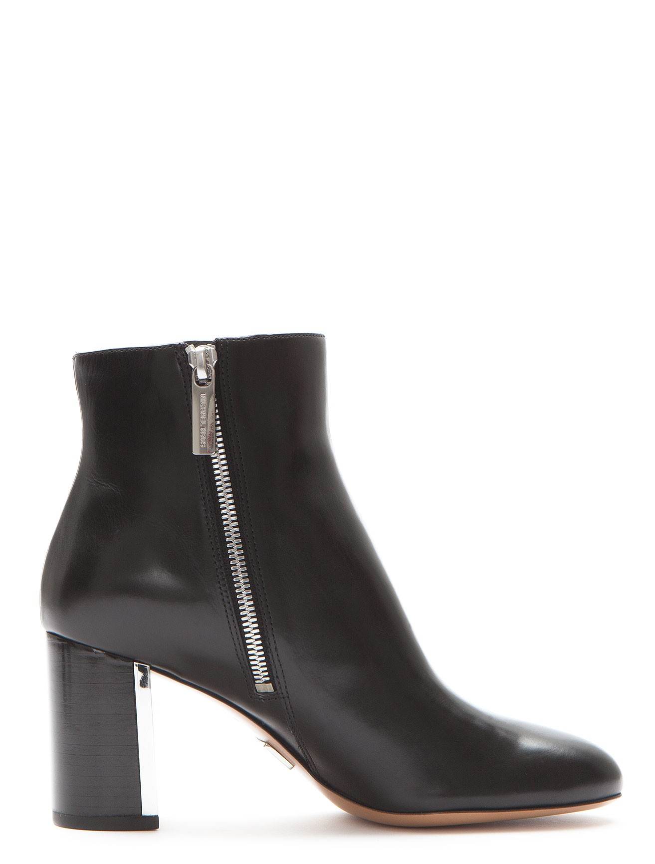 Michael Kors Vivi Leather Ankle Boots in Black | Lyst