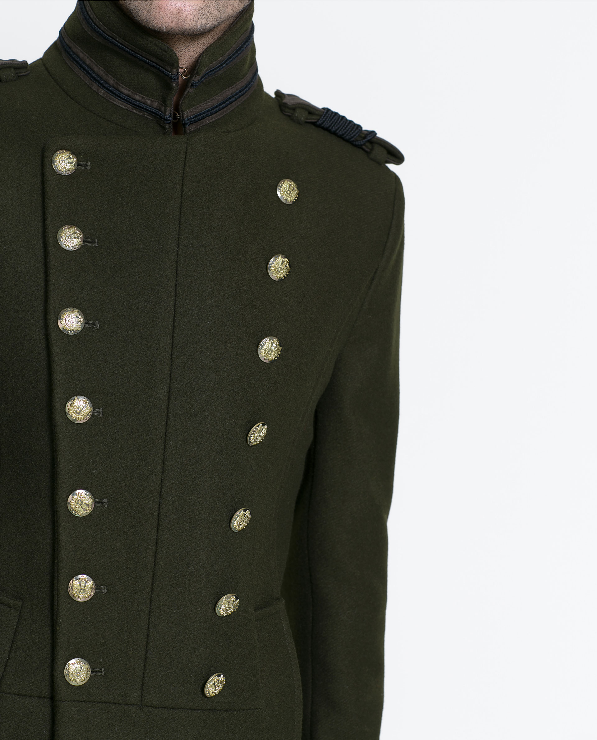 zara-military-style-coat-in-green-for-men-lyst