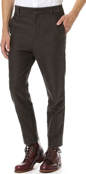 3.1 Phillip Lim Saddle Fit Tapered Dress Pants in Brown for Men (Dust ...