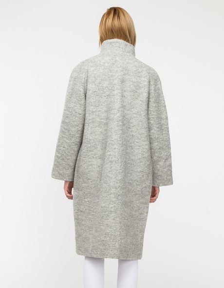 Ganni Teddy Coat in Gray (paloma melange) | Lyst