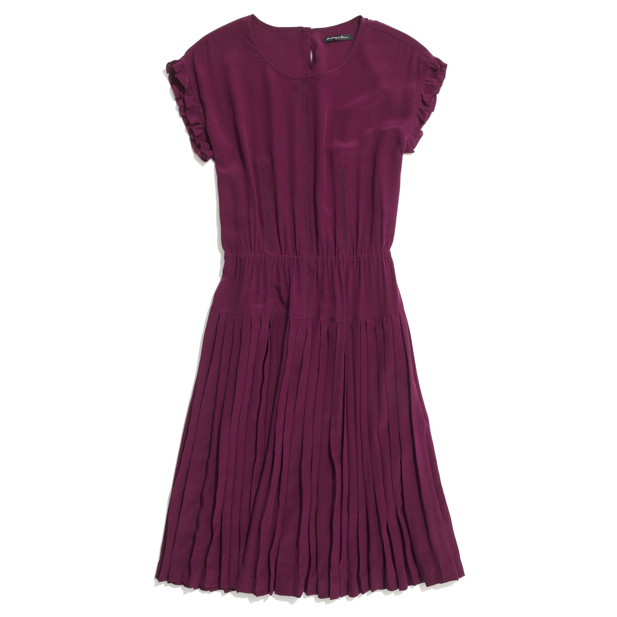 Madewell Silk Droppleat Dress in Purple (garnet) | Lyst