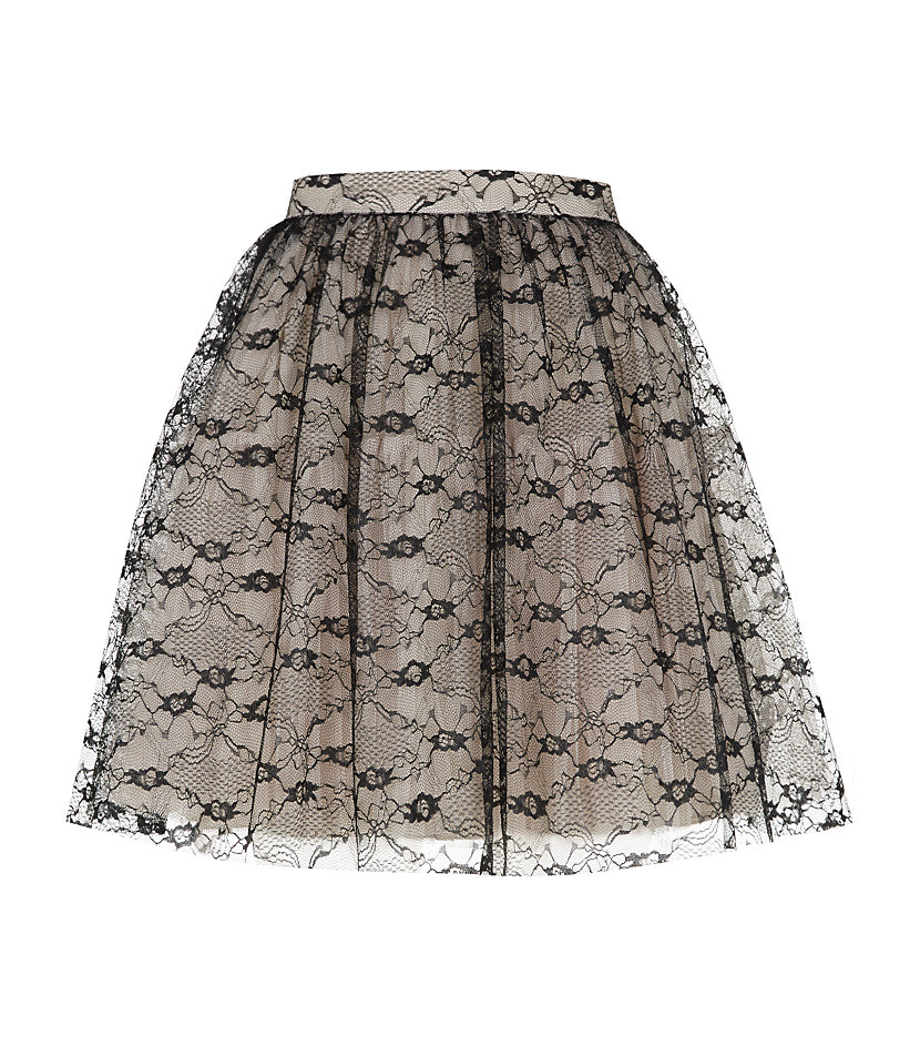 Red Valentino Lace Prom Skirt in Gray (red) | Lyst