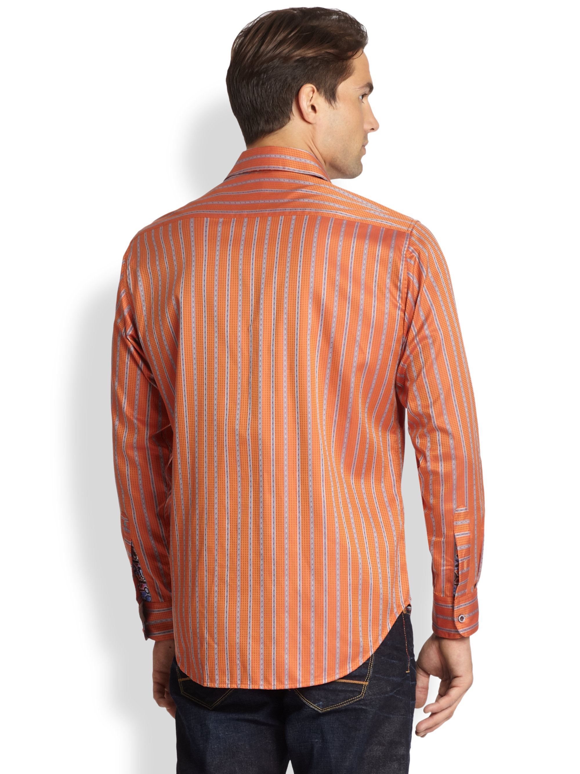 robert graham orange shirt