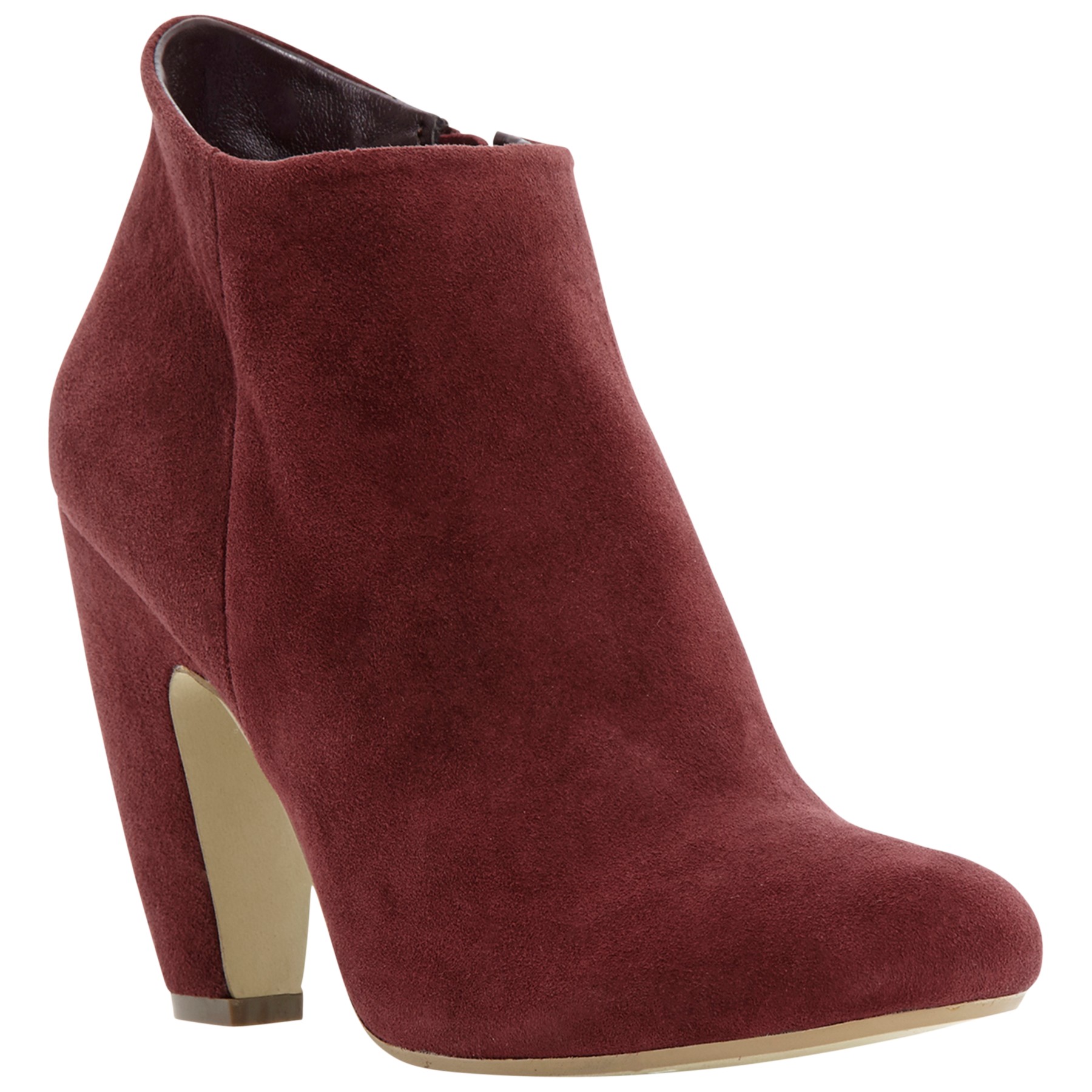 Steve Madden Panelope Suede Ankle Boots in Red (Burgundy) | Lyst