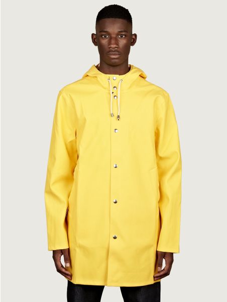Stutterheim Mens Stockholm Raincoat in Yellow for Men | Lyst