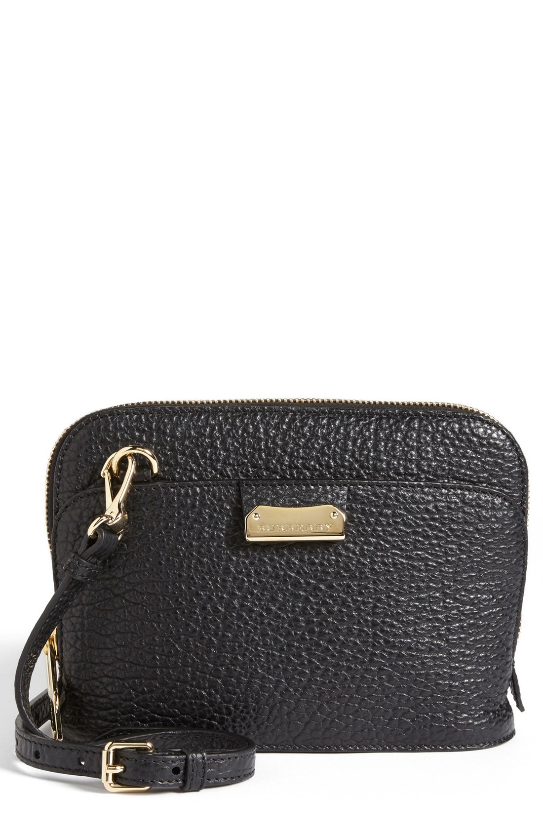 Burberry 'Small Harrogate' Leather Crossbody Bag in Black | Lyst