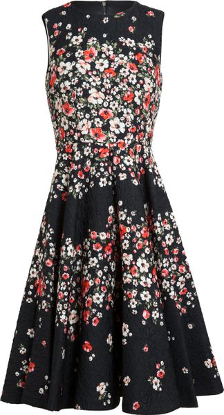 Dolce & Gabbana Floral Brocade Dress in Black | Lyst