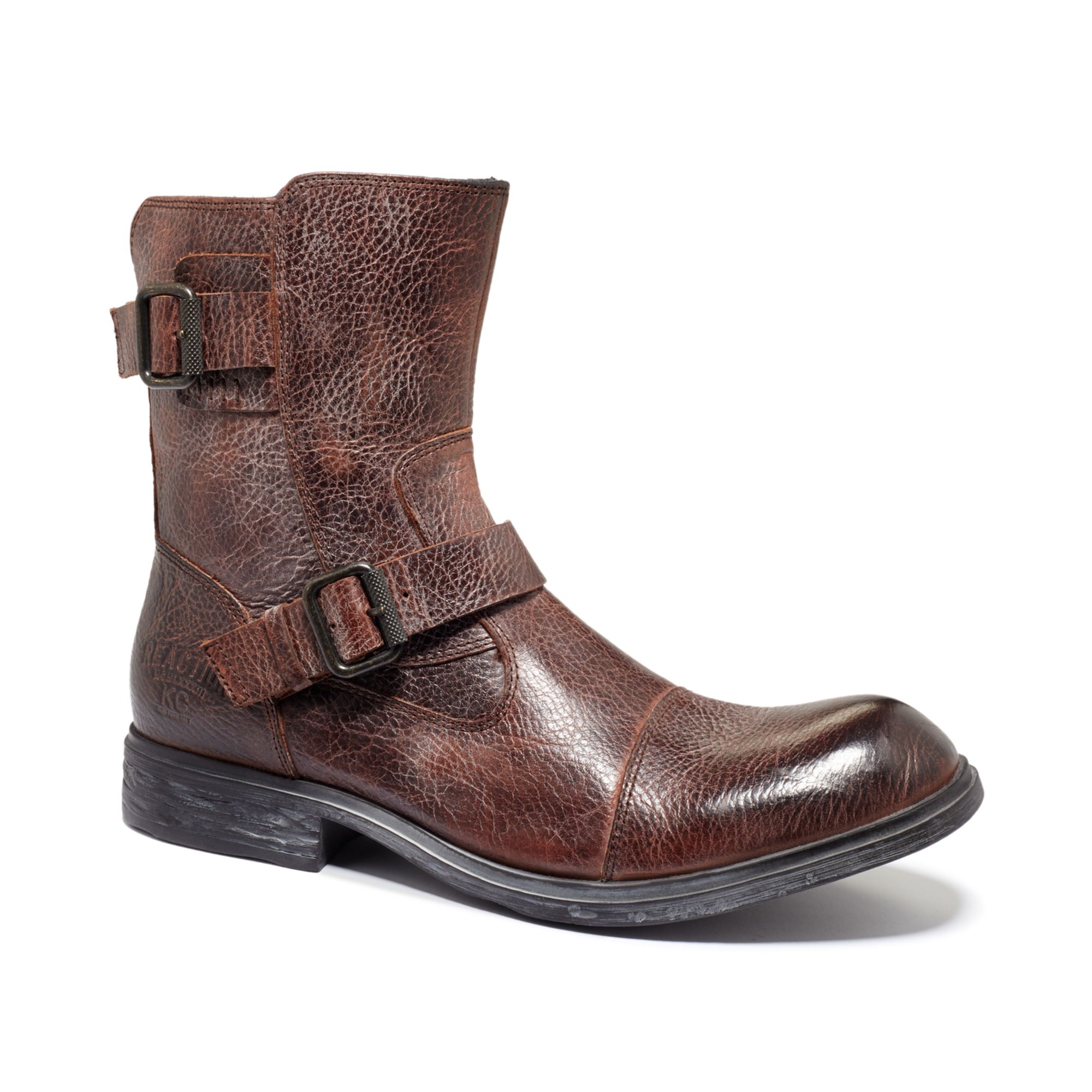 Kenneth Cole Reaction Work Week Double Buckle Boots in Brown for Men | Lyst