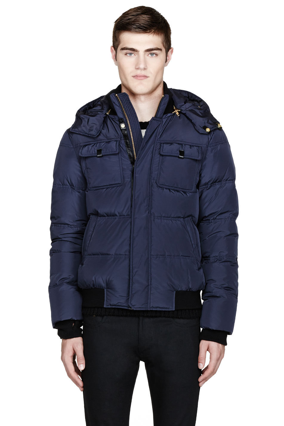 Lyst - Mackage Navy Blue Quilted Down Gary Jacket in Blue for Men