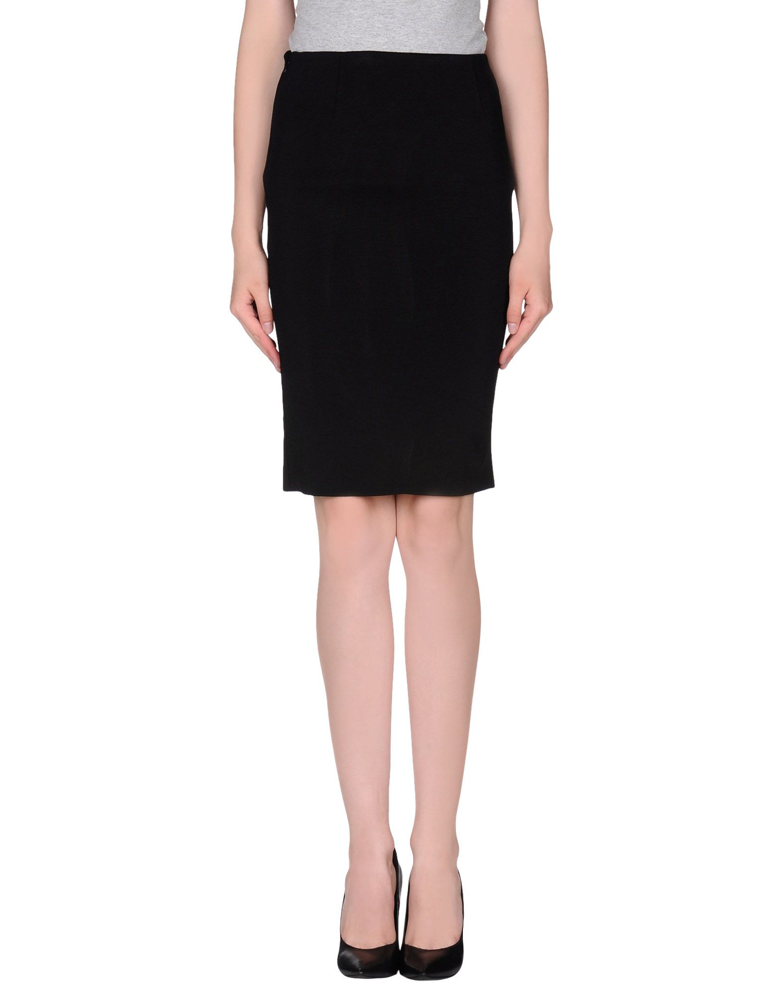 Lyst - Valentino Knee Length Skirt in Black