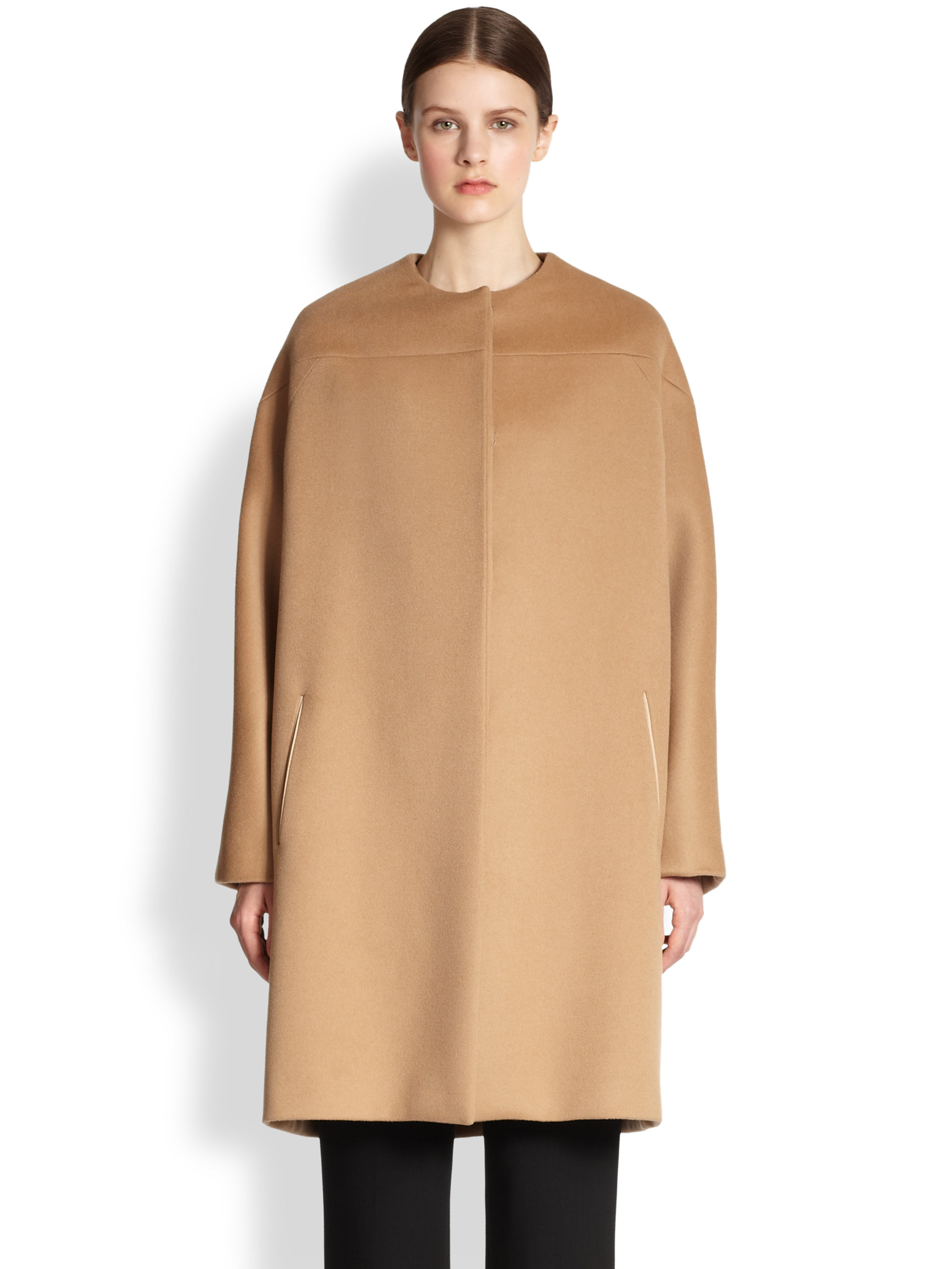 Lyst - Derek Lam Wool Angora Cocoon Coat in Natural