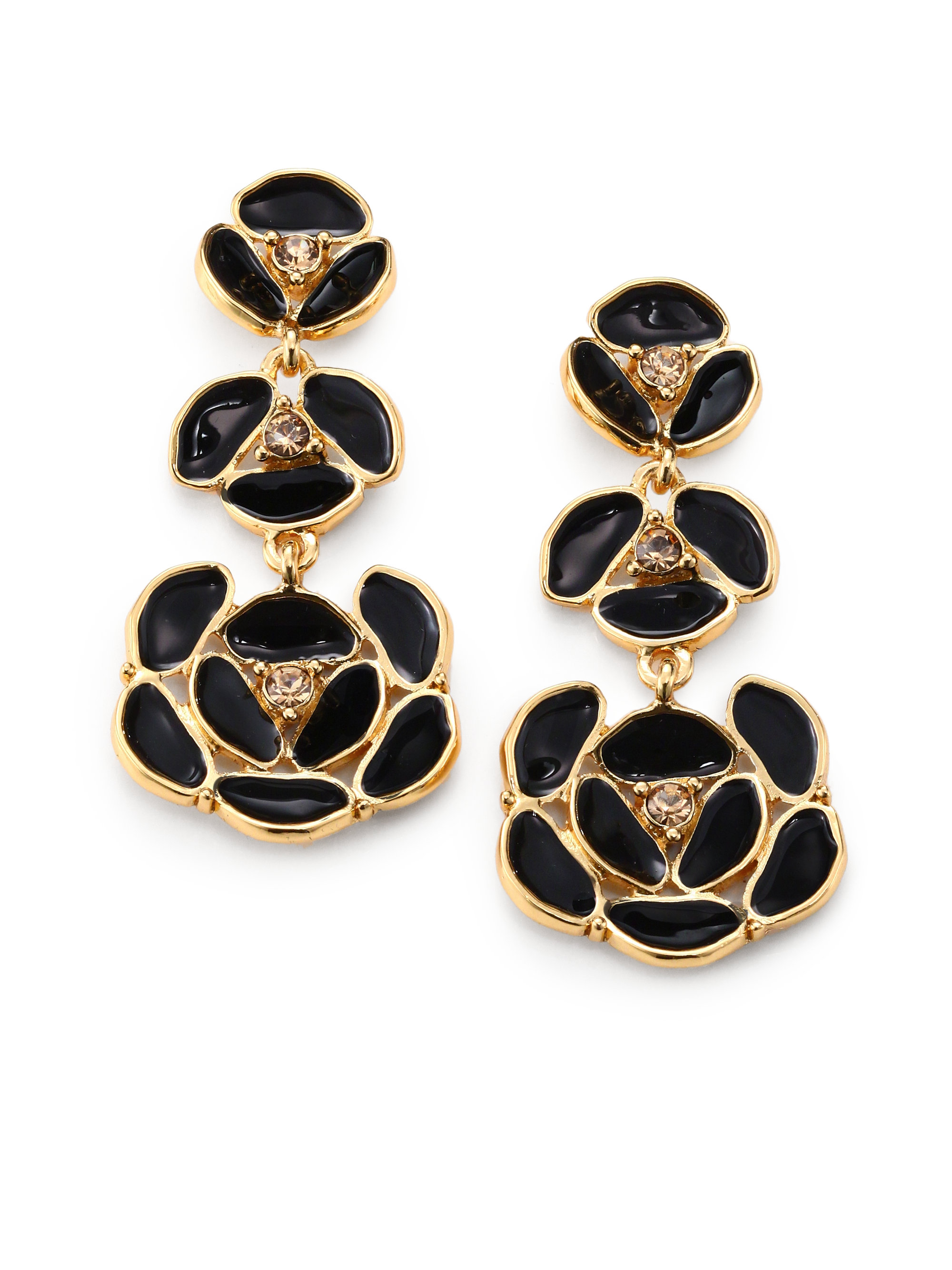 Lyst Kate Spade New York Enamel Drop Earrings In Metallic Gallery