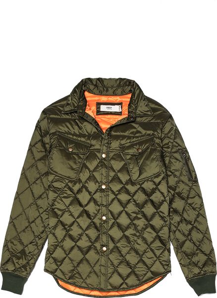 Creep Ma1 Type Quilted Down Shirt in Green for Men (Army Green) | Lyst