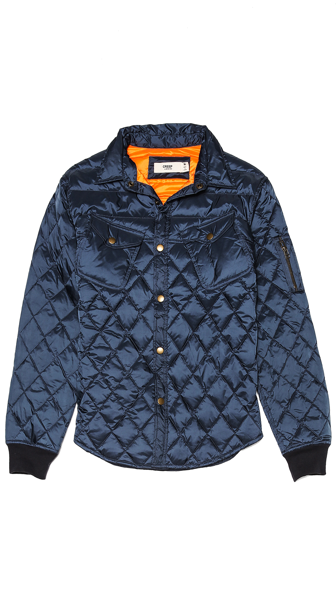 Lyst Creep Ma1 Type Quilted Down Shirt in Blue for Men