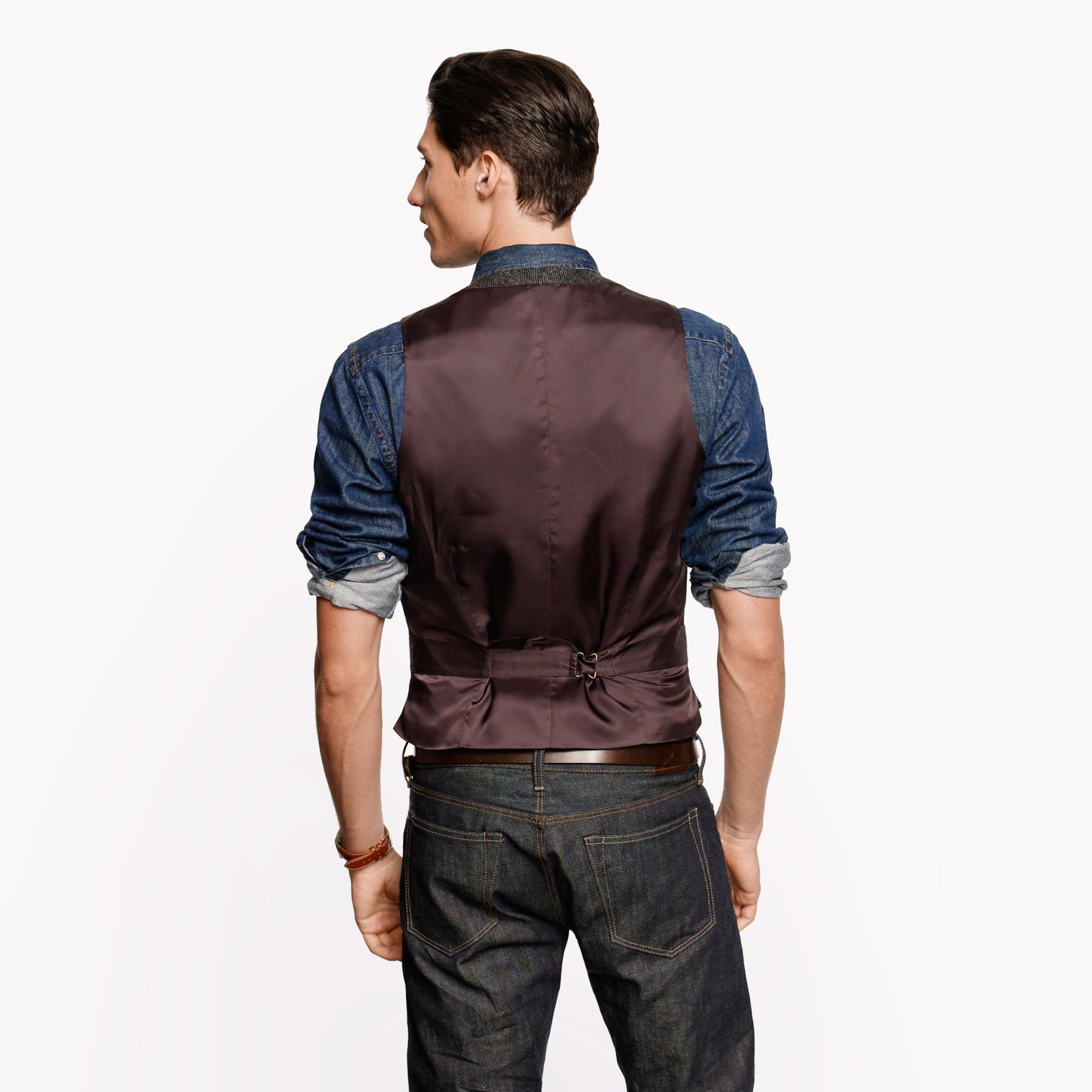 J.crew Ludlow Vest in Herringbone Italian Wool in Gray for Men Lyst