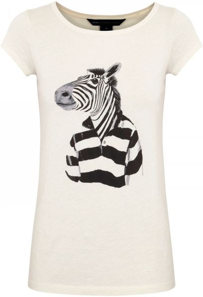 Marc By Marc Jacobs Zebra Print Tshirt in White (zebra) | Lyst