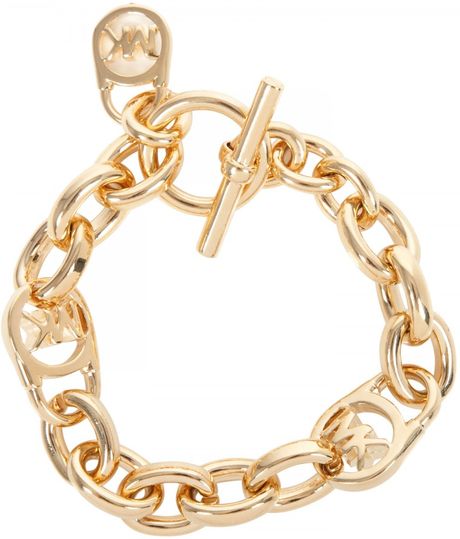 Michael Kors Charm Bracelet in Gold | Lyst