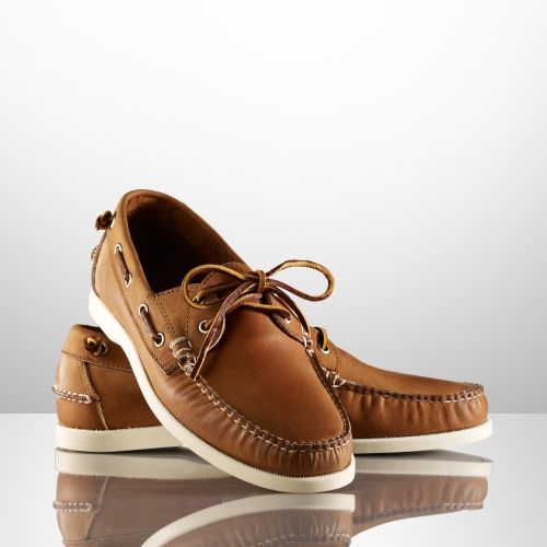 Lyst Ralph Lauren Telford Tumbled Calf Boat Shoe in