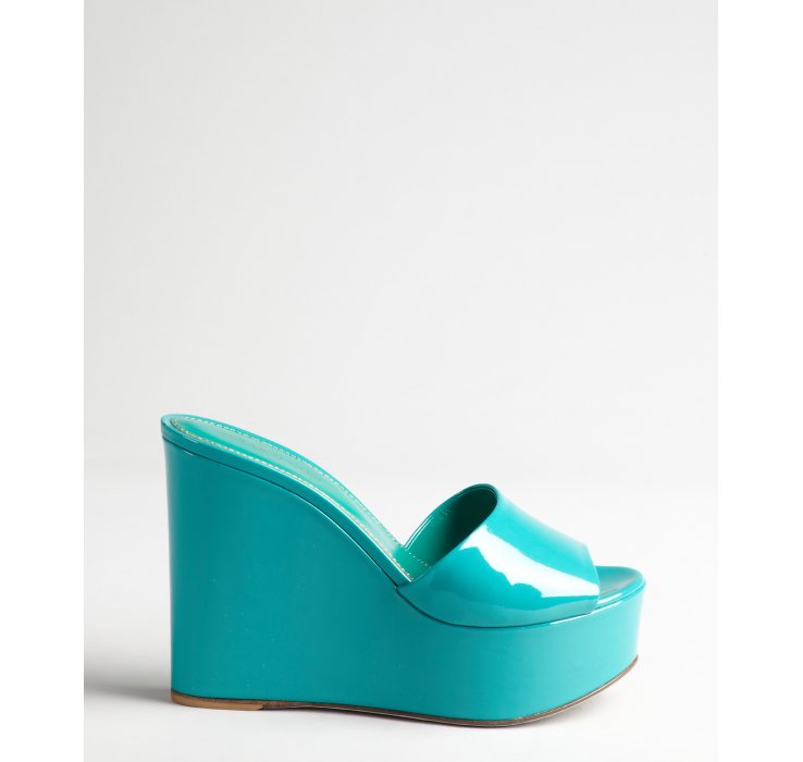 turquoise slide sandals