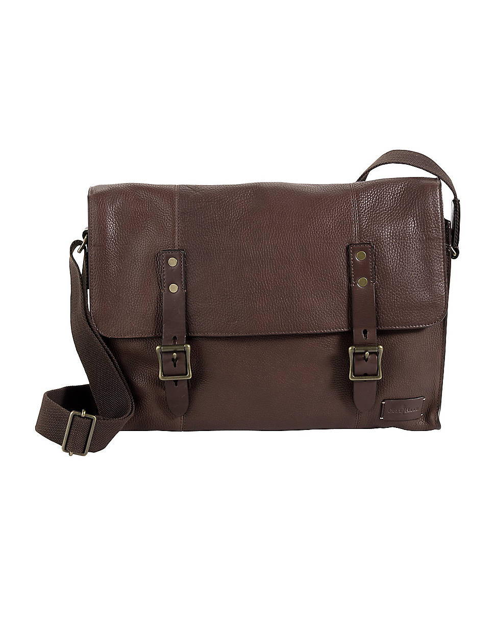 Cole Haan Greenwich Collection Leather Messenger Bag in Brown for Men ...