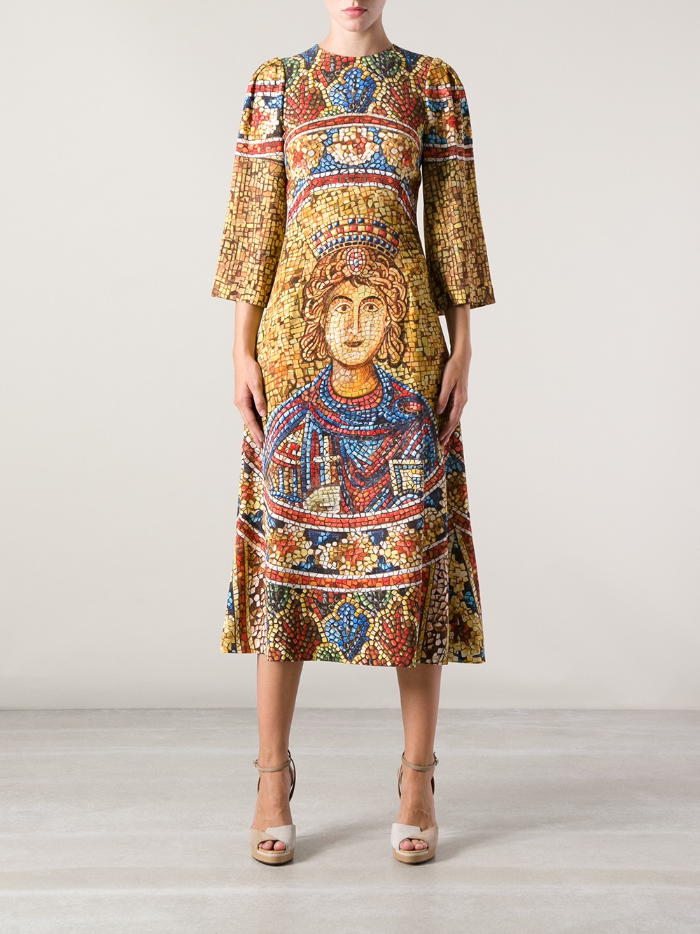 dolce gabbana printed dress