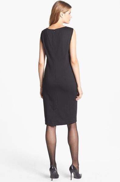 Jones New York Mallory Ponte Sheath Dress in Black | Lyst