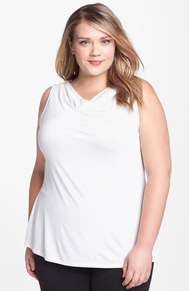 Sejour Sleeveless Jersey Top in White (Taylor Ivory) | Lyst