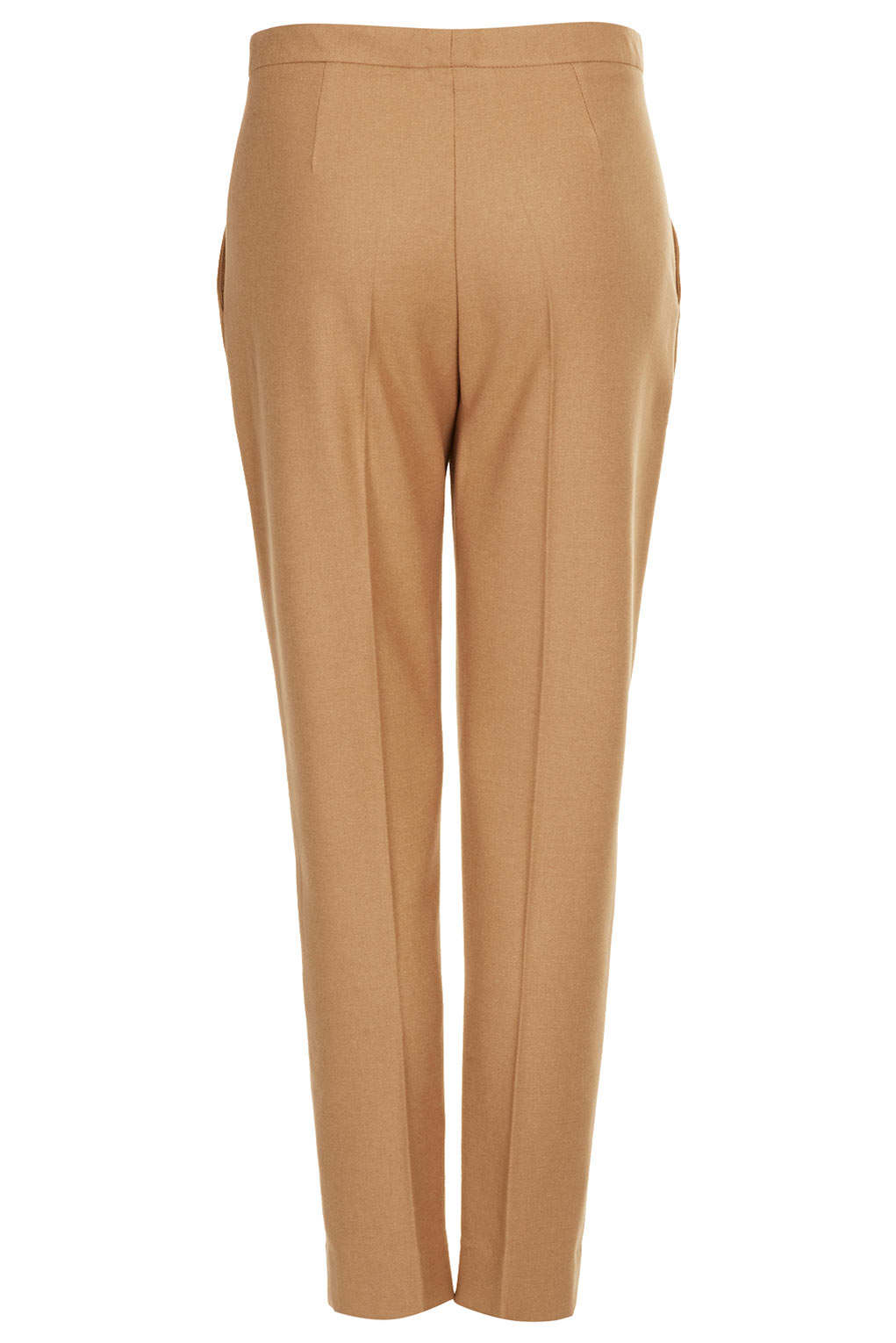 Topshop Camel Wool Trousers By Unique in Natural | Lyst