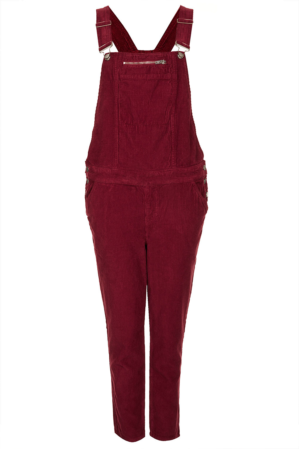 TOPSHOP Red Cord Dungarees - Lyst
