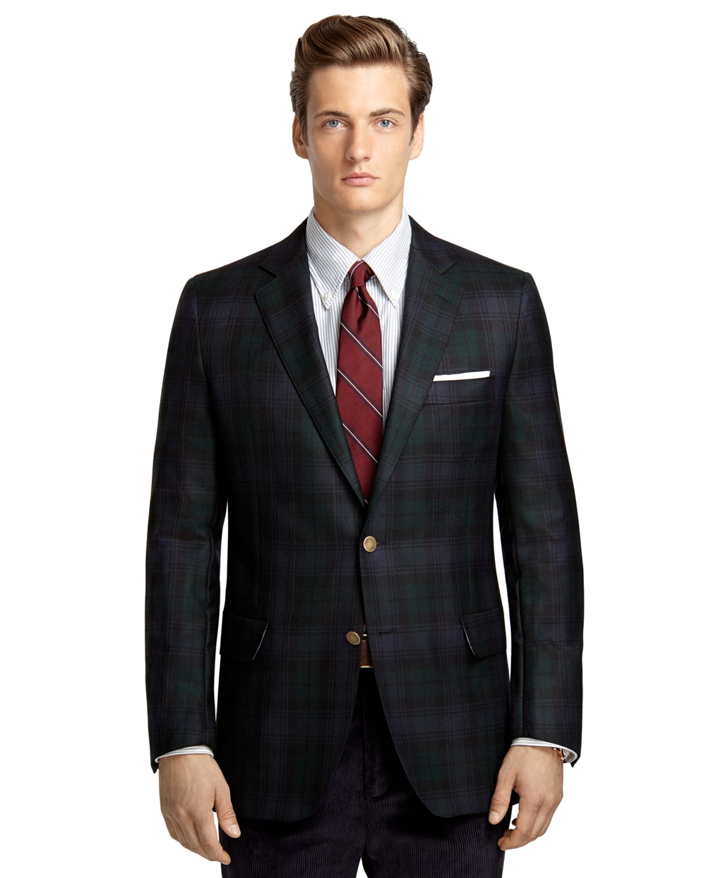Lyst - Brooks Brothers Own Make Blackwatch Plaid 102 Sport Coat in Blue ...