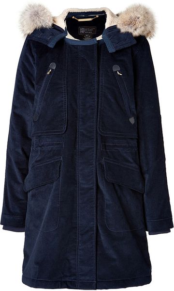 Marc By Marc Jacobs Rainbow Corded Twill Coat in Ink Blue in Blue (ink ...