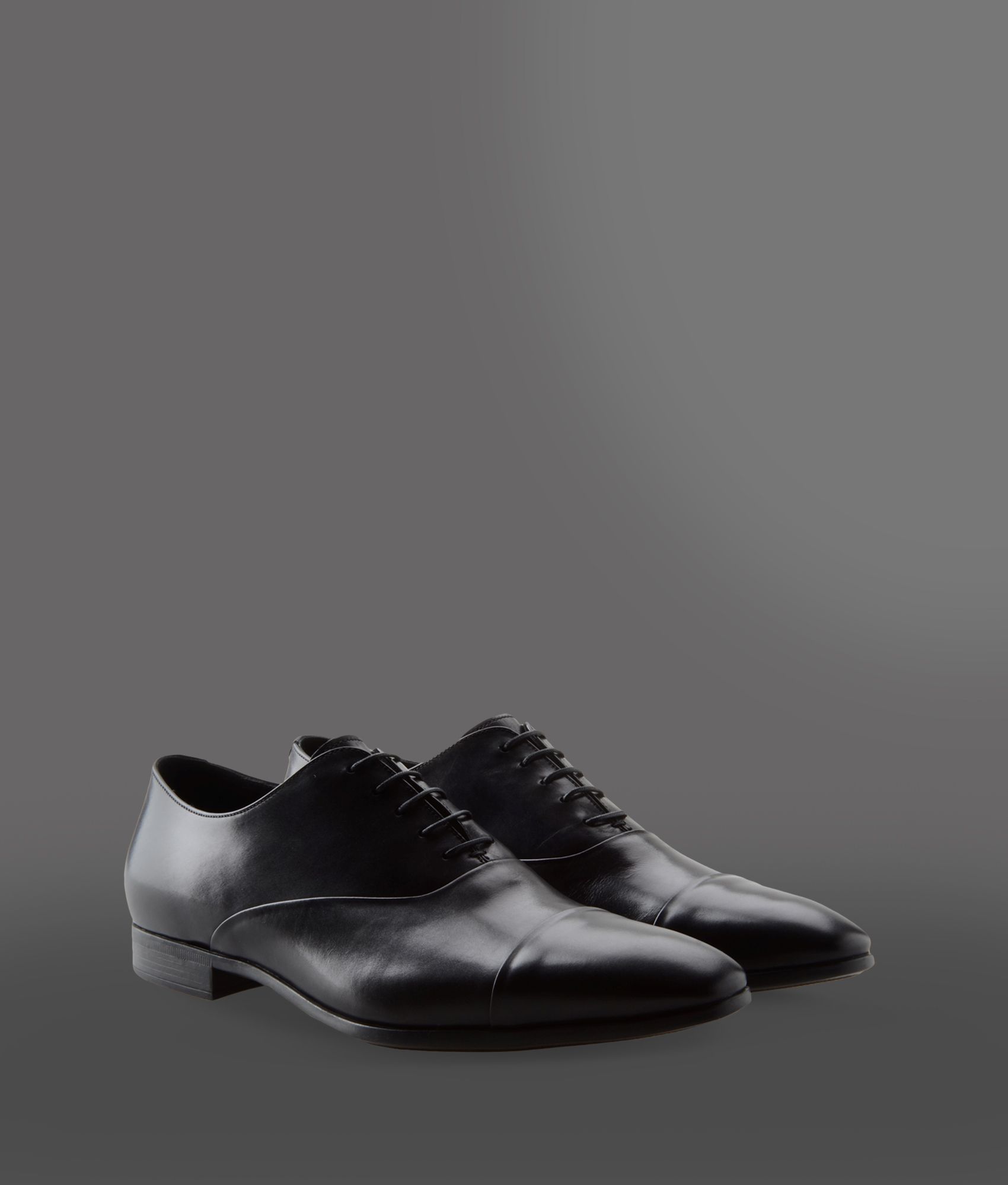 Giorgio Armani Laceup Shoe in Black for Men | Lyst