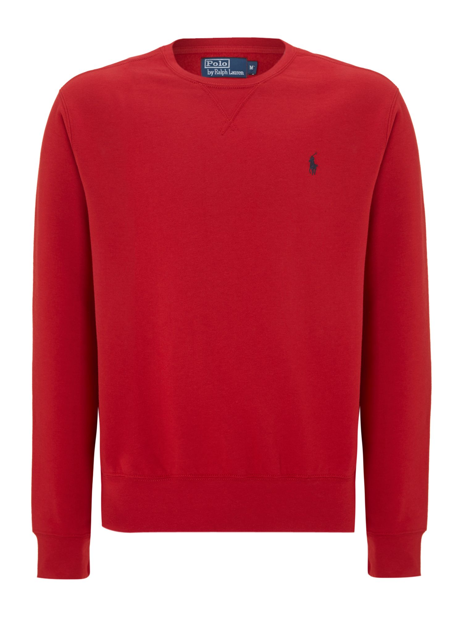 mens red polo sweatshirt