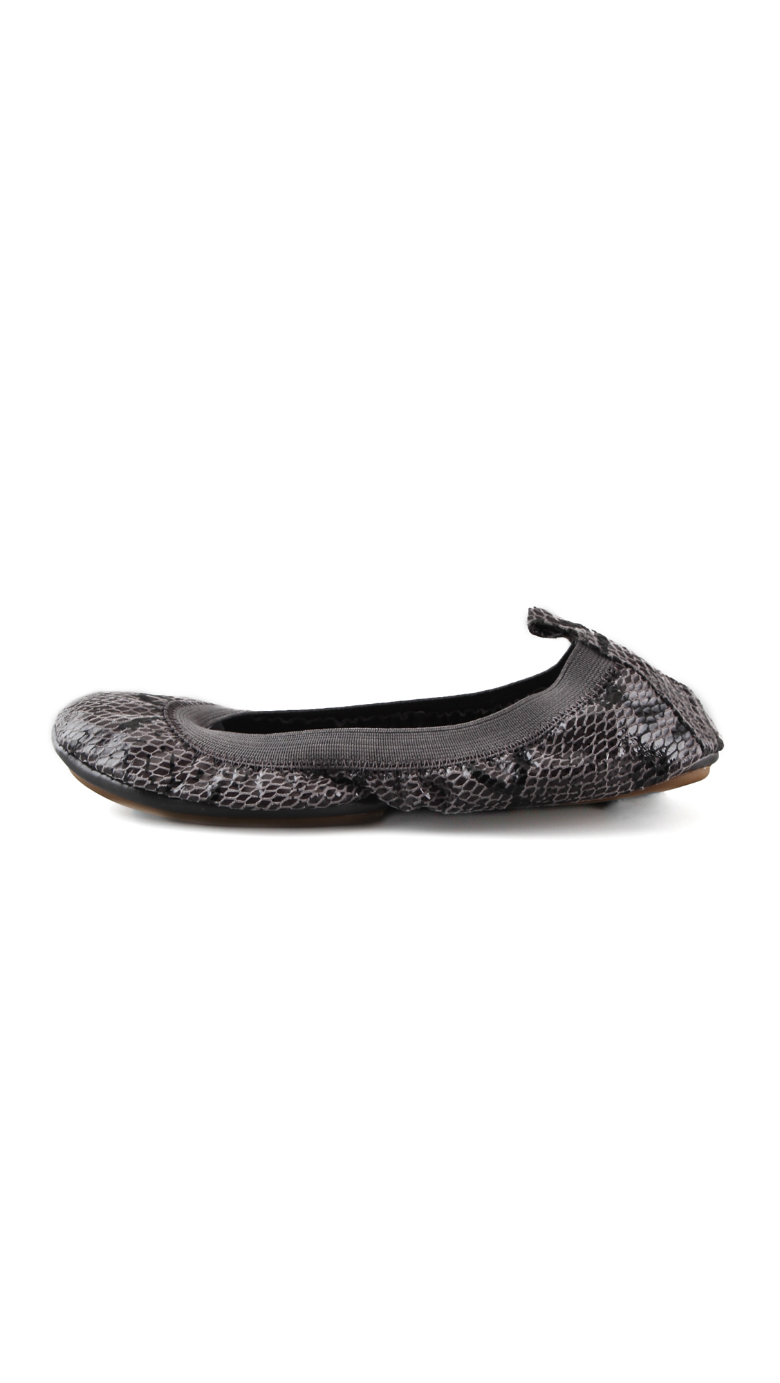 Lyst - Yosi Samra Elastic Top Line Ballet Flats in Gray