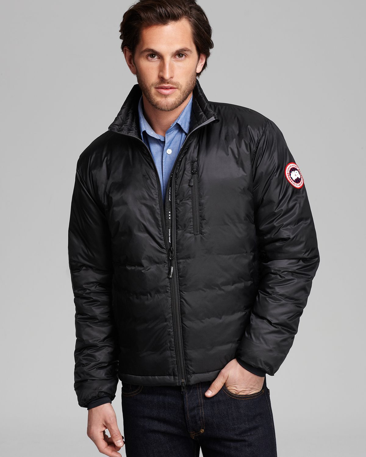 Canada Goose mens outlet fake - Canada goose Lodge Down Jacket in Black for Men | Lyst