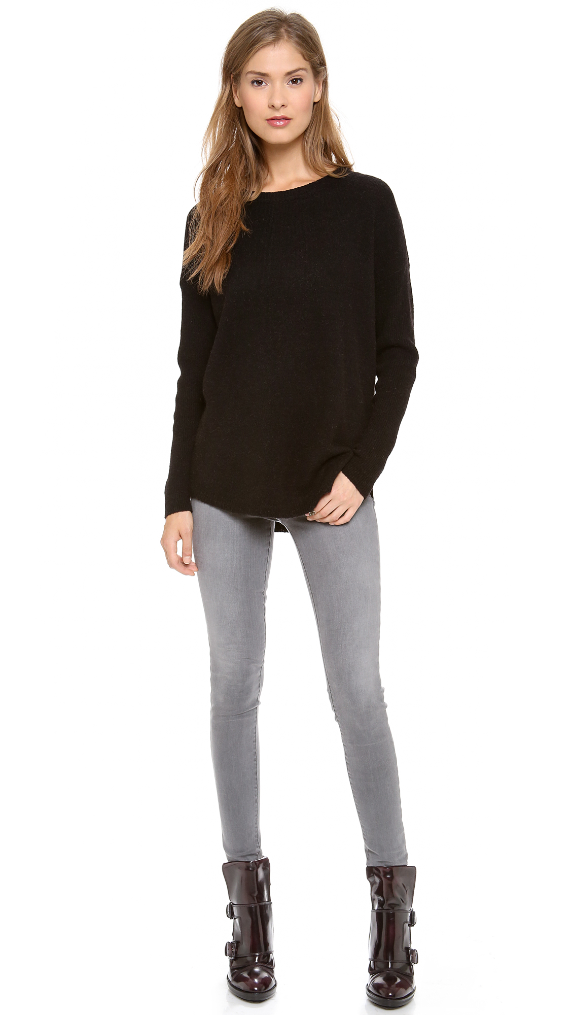 Dkny Pure Wool Sweater in Black | Lyst