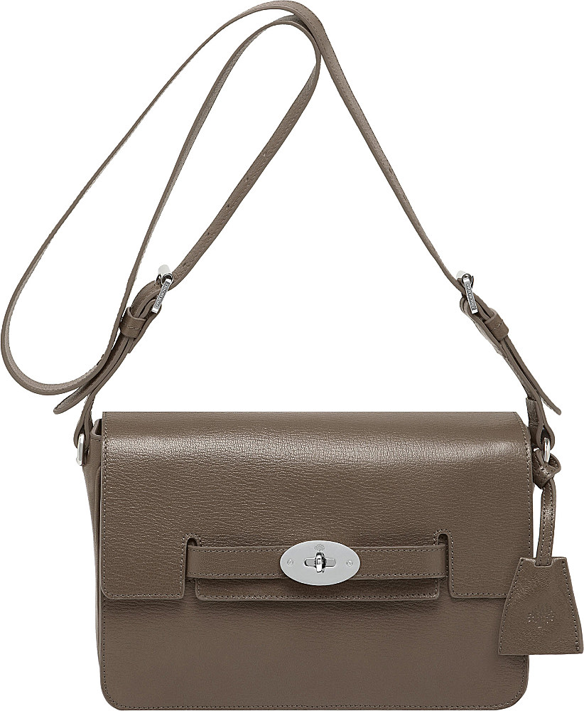 Mulberry Bayswater Shiny Goat Leather Shoulder Bag in Brown (Taupe) | Lyst