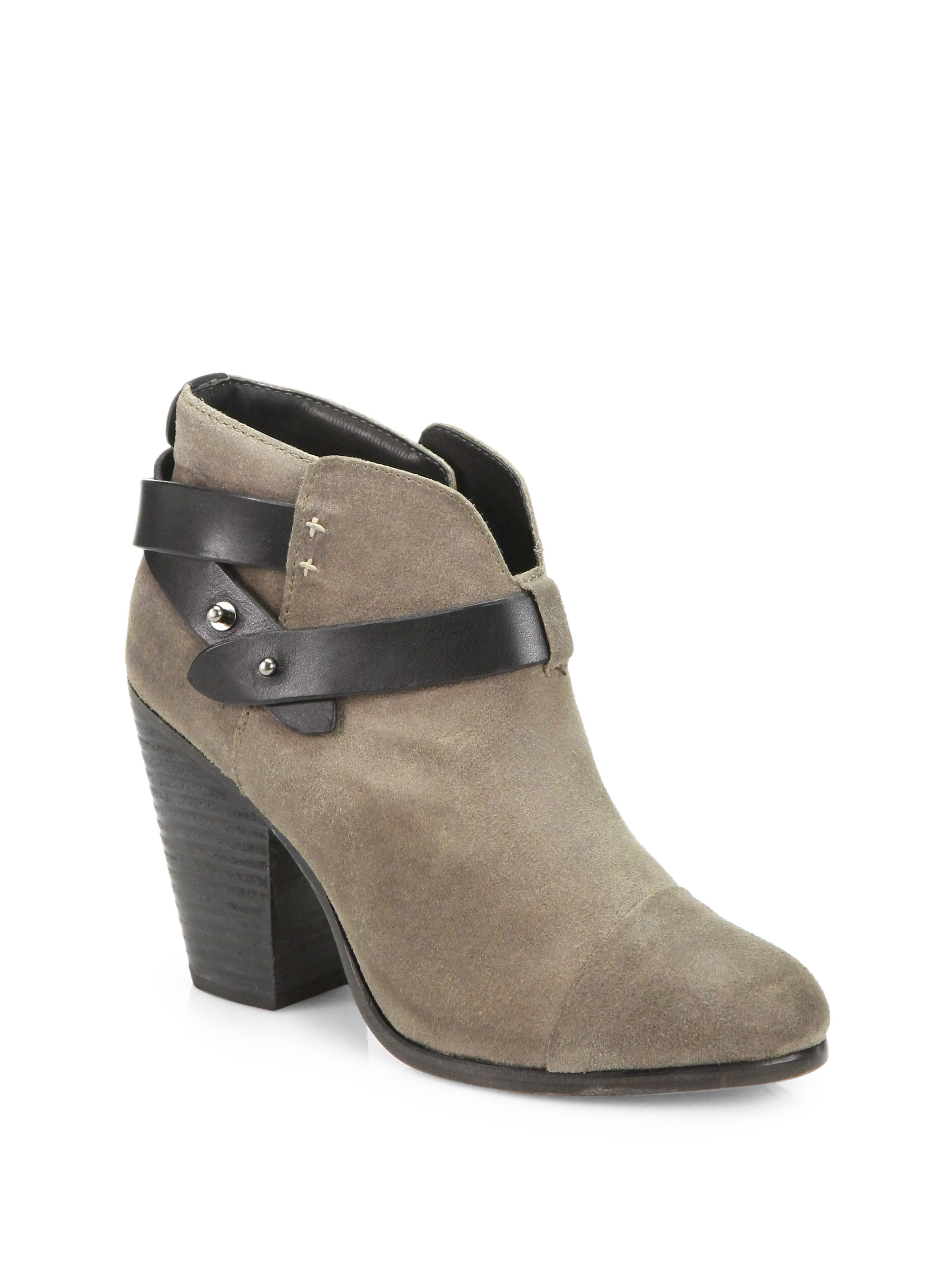 Rag & Bone Harrow Suede Ankle Boots in Gray (ASPHALT) | Lyst